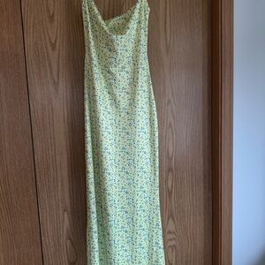 Floral Yellow Maxi Dress